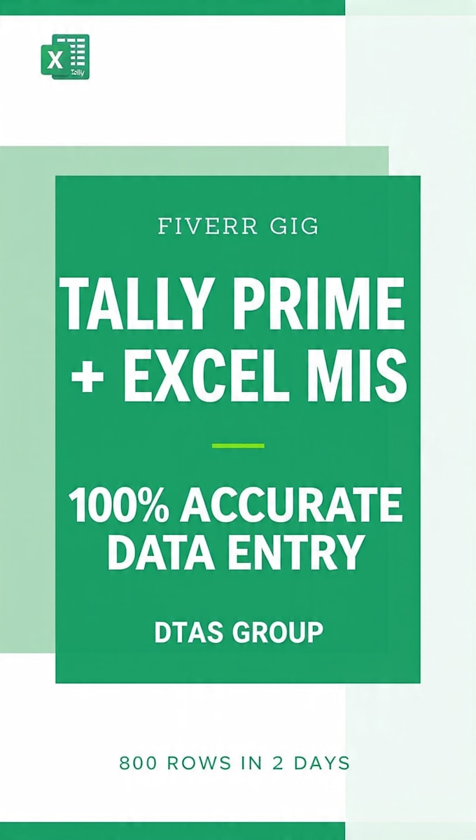 do gst return filing, tally data entry and excel mis report