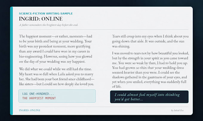 ghostwrite stellar science fiction for you