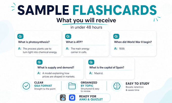 create anki and quizlet flashcards from documents