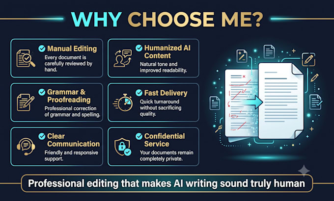 humanize, edit and proofread ai generated content