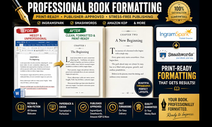 format your paperback book for ingramspark and smashwords