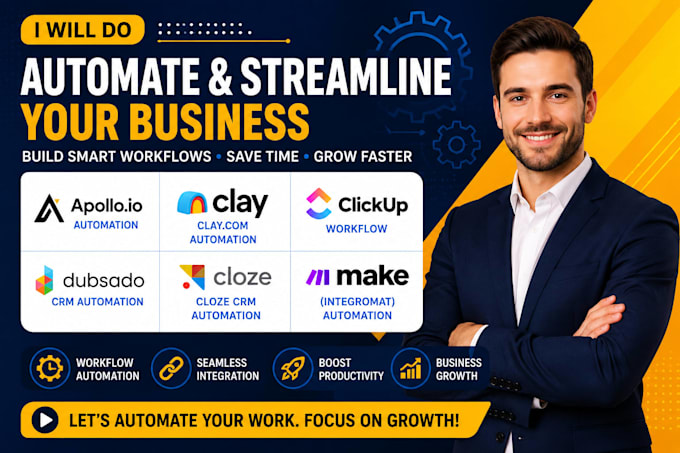 do apollo io automation, clay com, clickup workflow, dubsado crm cloze crm, make