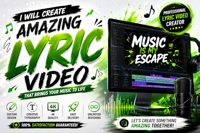 create an awesome animated lyric video