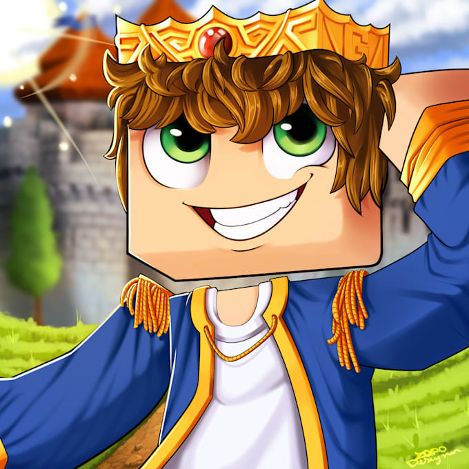 draw a custom minecraft cartoon profile picture