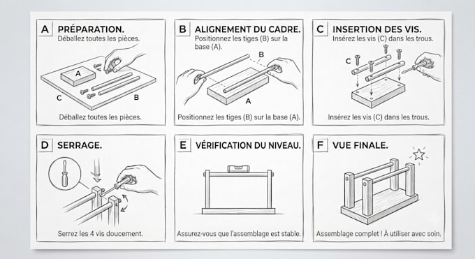conception PDF manuel de instructions manuel utilisateur guide produit étape