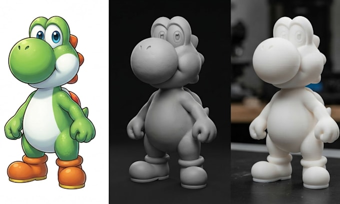convert 2d to 3d printable toy model 2d to 3d toy for 3d printing