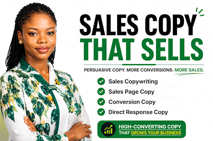 write persuasive sales copy, sales page, conversion and direct response copy
