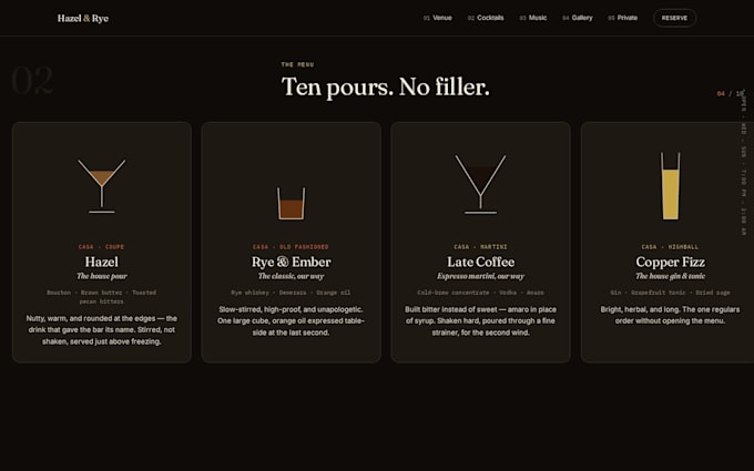 build a custom coded website with HTML, CSS and javascript