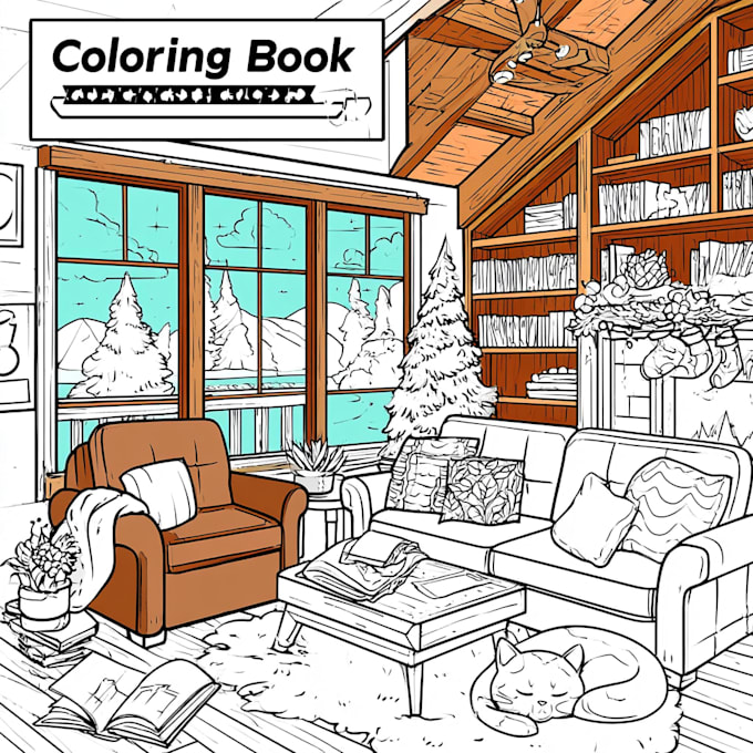 create a cozy bold and easy coloring book for amazon KDP