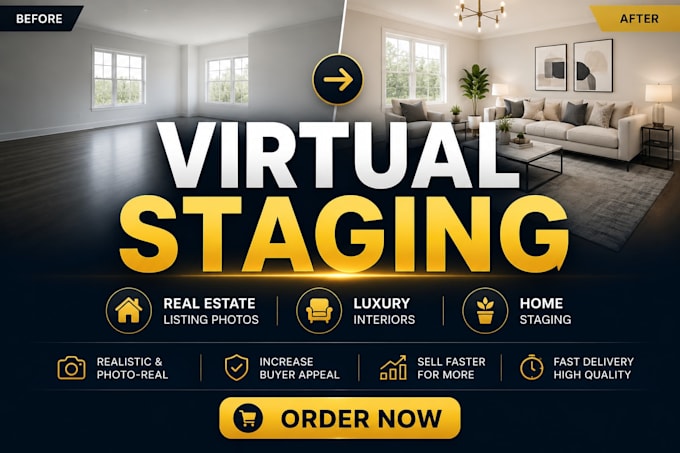 do real estate virtual staging, home staging, interior visualization