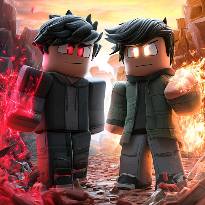 draw cartoon roblox thumbnail for any style