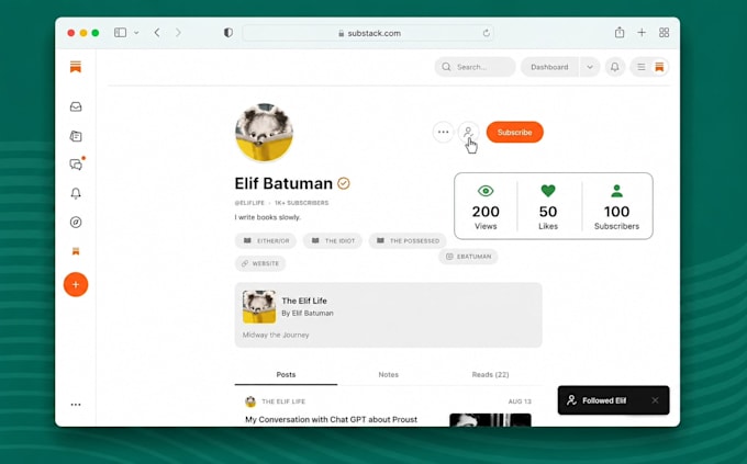 promote your substack page link to boost subscribers, substack setup and restack