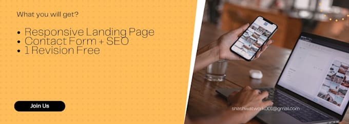design a responsive one page business website in one day