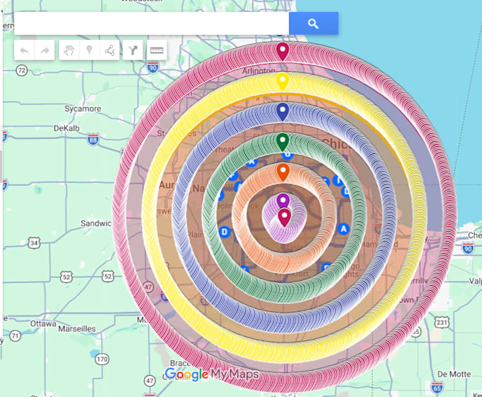 create a google maps radius map for gbp ranking