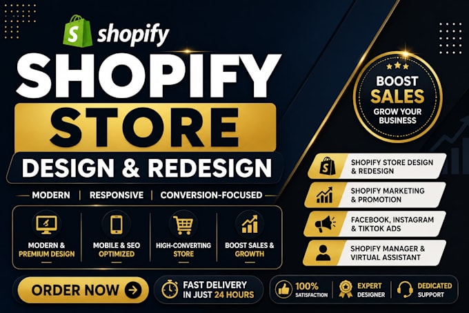 do shopify store design and redesign, shopify website redesign