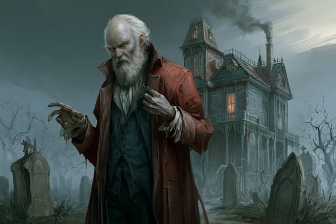 draw horror character illustration