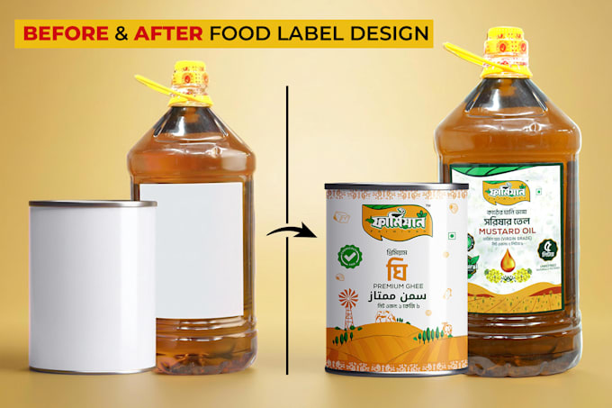 redesign, redraw, or recreate food label packaging for printing