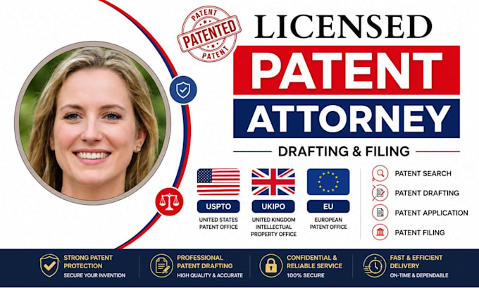draft and file utility patent in US UK and eu