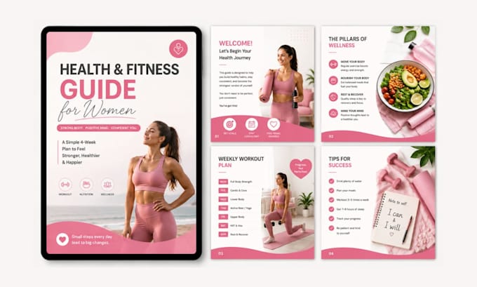 design a PDF lead magnet, ebook, workbook, freebie and canva template