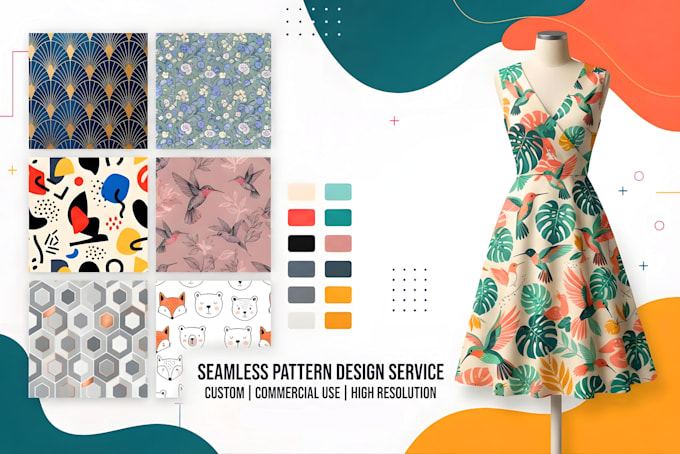 design seamless repeat logo patterns