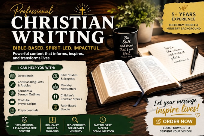 christian content, blog articles, devotionals, and sermons