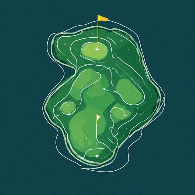 create a stunning vector map for your golf course in illustrator