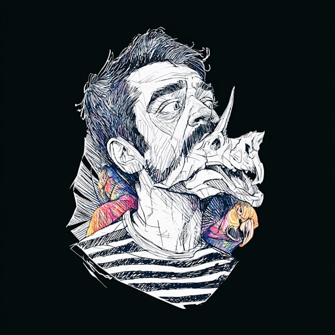 draw custom hand drawn art illustration for your project