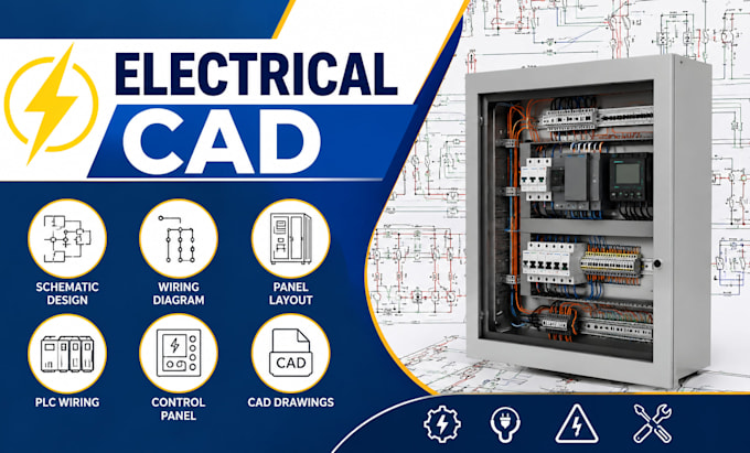 electrical cad wiring diagram schematic drawing panel layout plc wiring