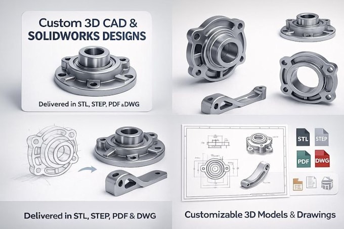 cnc cad design, machine part modeling, solidworks,hardware product cad design