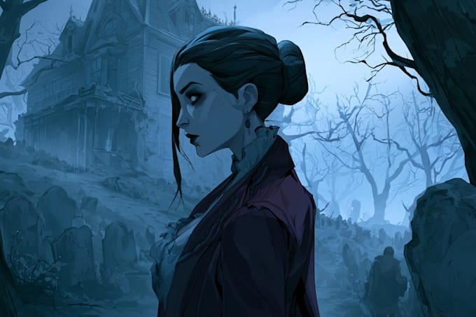 draw horror character design illustration