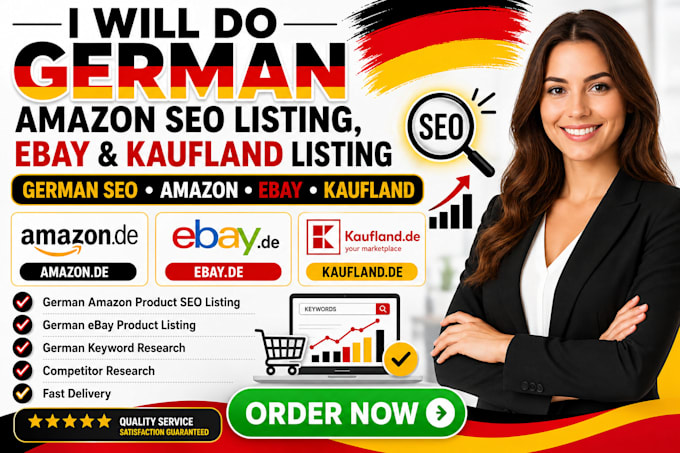 do german amazon product SEO listing, german ebay listing, kaufland listing