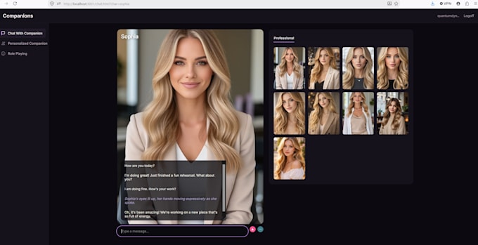 develop a custom ai application or intelligent web app