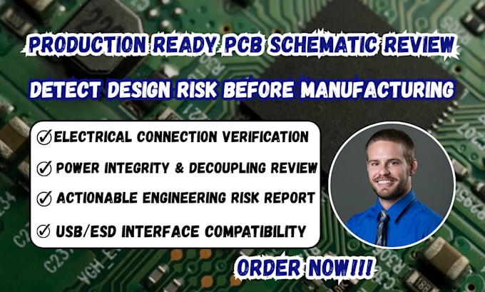provide a production ready pcb schematic review and risk report 3 day delivery