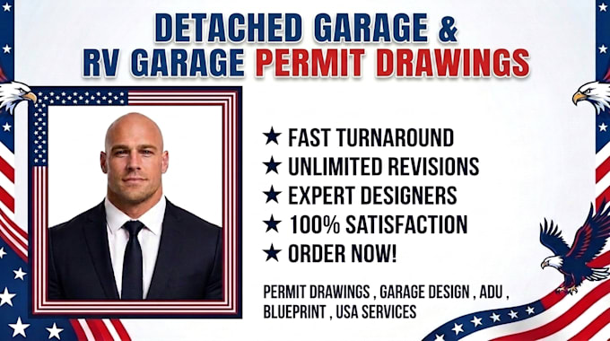 create detached garage and rv garage permit drawings