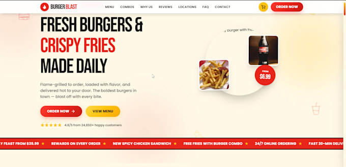 create a professional website layout or beautiful landing page