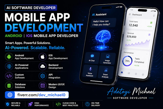 be ai software developer, mobile app development andoid ios mobile app developer