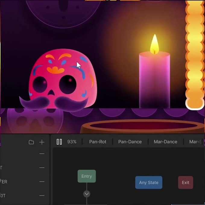 create interactive rive animation, lottie, UI animation for web and app