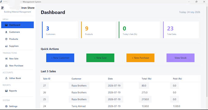 develop custom desktop pos and inventory software