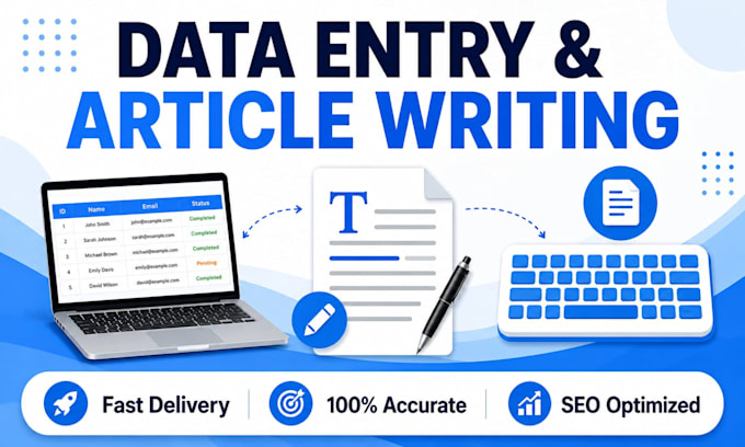 do data entry and article writing