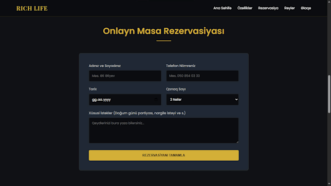 build a modern restaurant website with digital menu