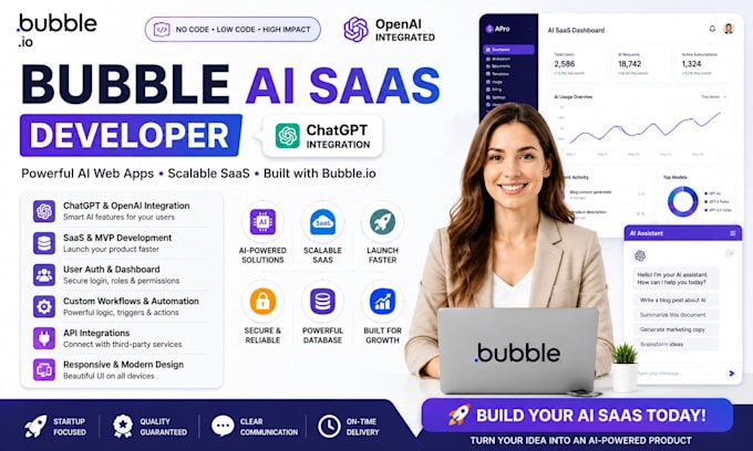 develop bubble ai saas with chatgpt openai integration web app mvp