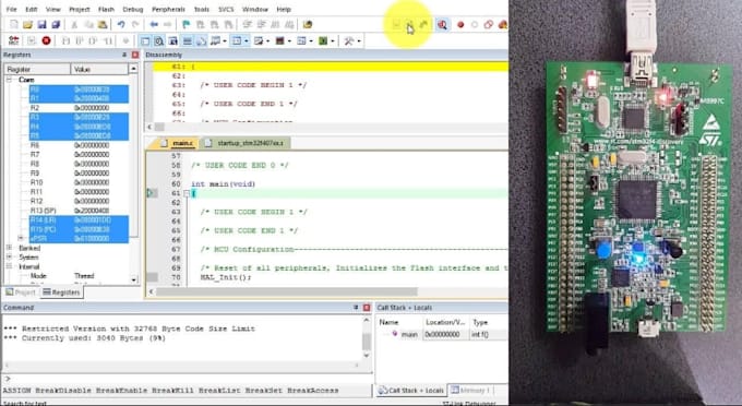 develop stm32 embedded c firmware for custom electronics and commercial products