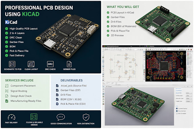 design a professional pcb in kicad from your schematic