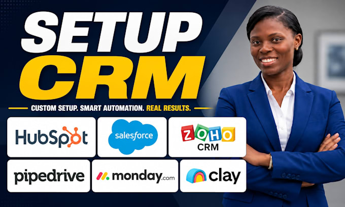 setup hubspot CRM salesforce zoho CRM pipedrive monday com clay crm
