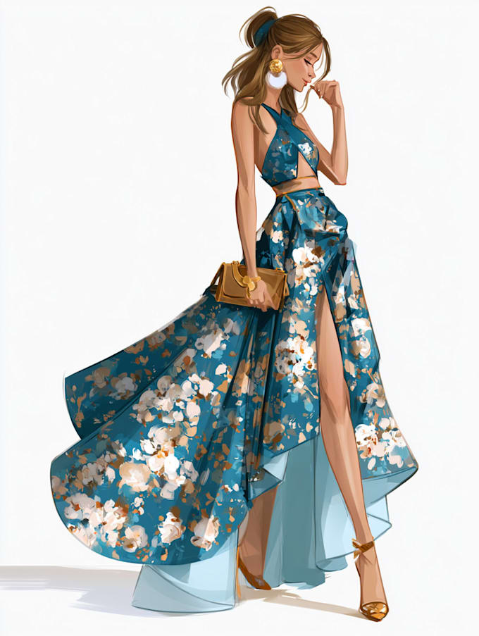 draw professional fashion illustrations from your ideas
