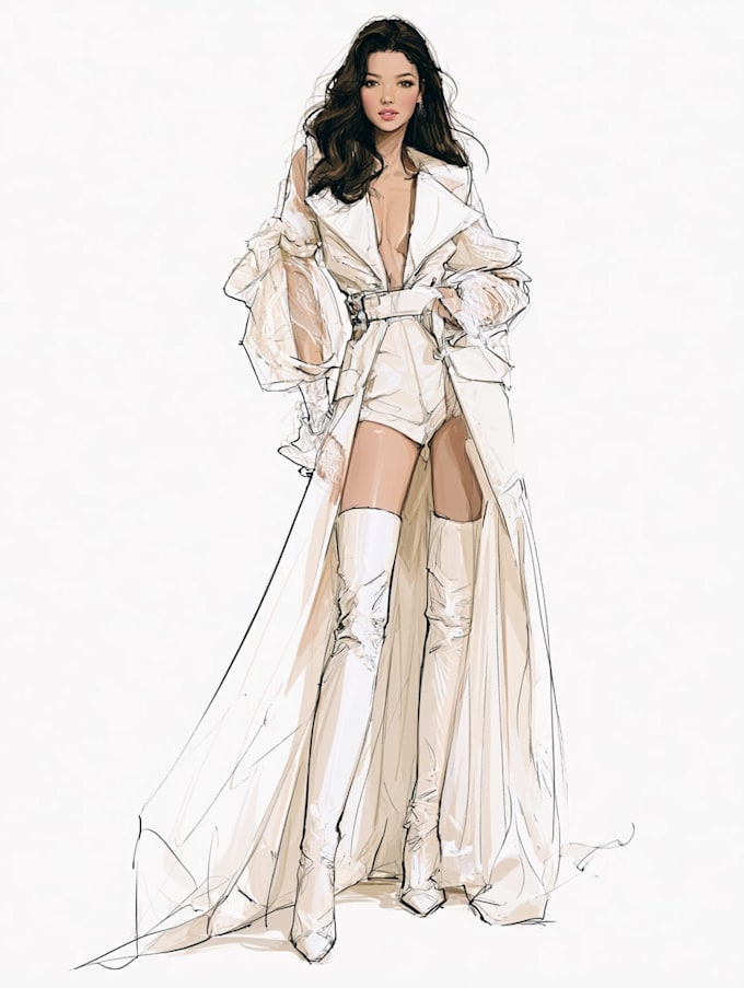 draw your fashion illustration flats technical drawings