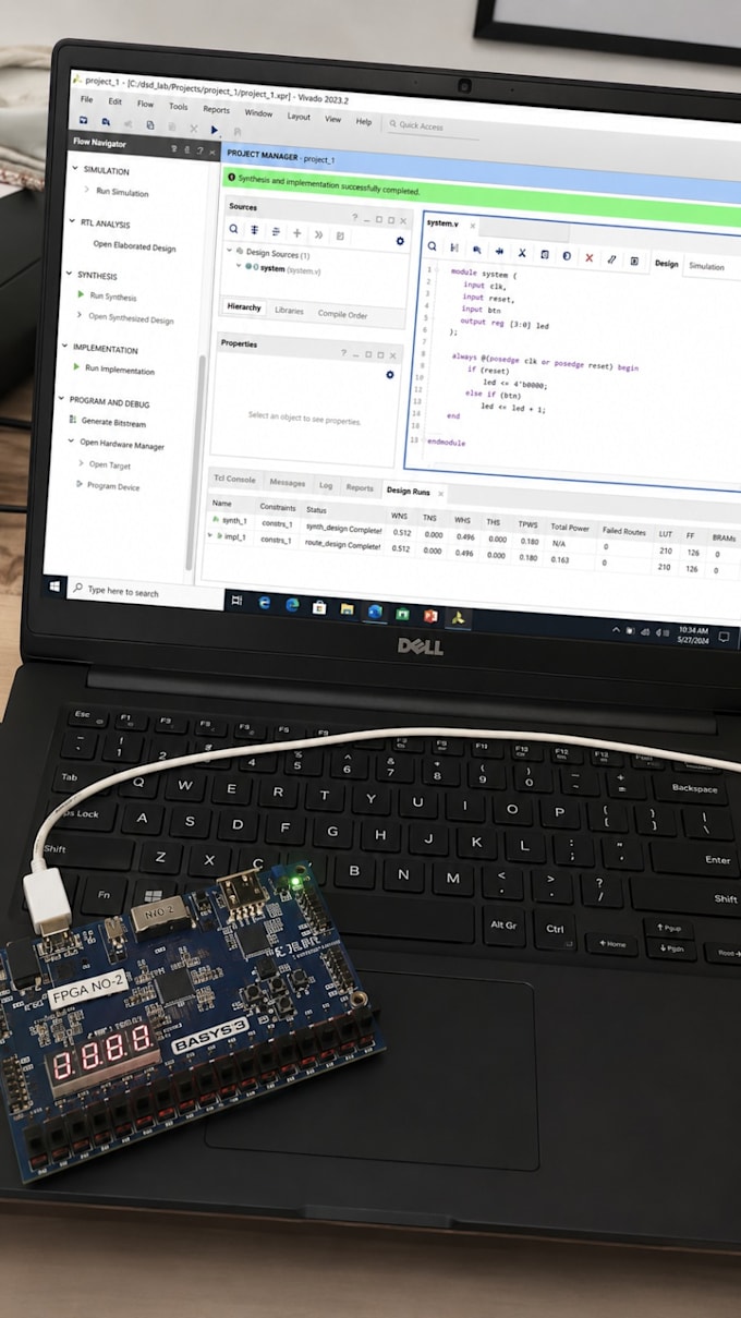 write, debug and explain verilog hdl code for fpga projects