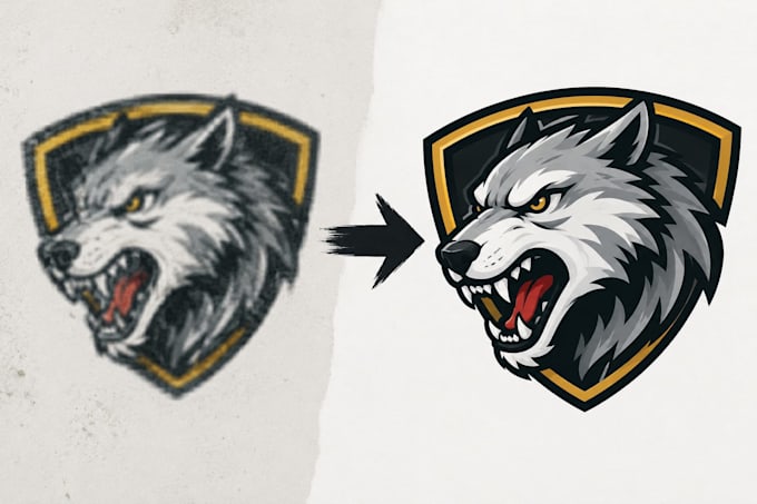 vectorize ai logo, image, mascot and artwork clean up into editable vector files