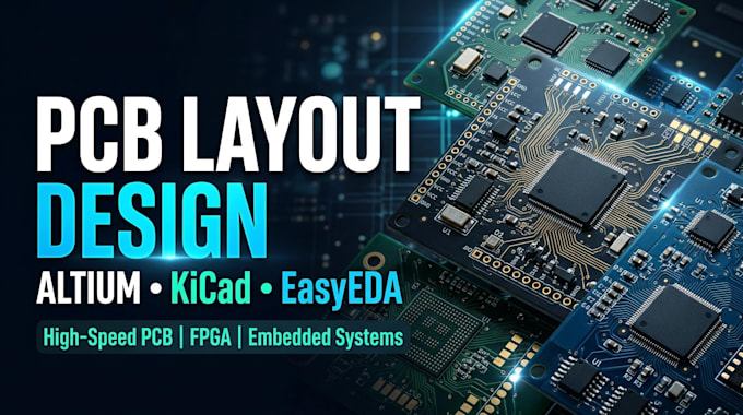 design pcb layout in altium, kicad and easyeda