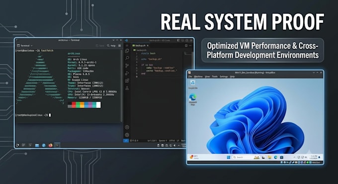 provide expert linux support, dual boot configuration, and vm setup